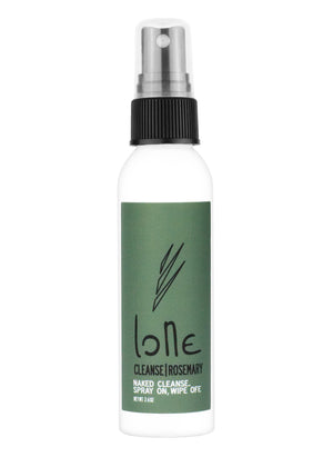 Moisturizing Cleanser, spray on wipe off. All natural ingredients. Rosemary